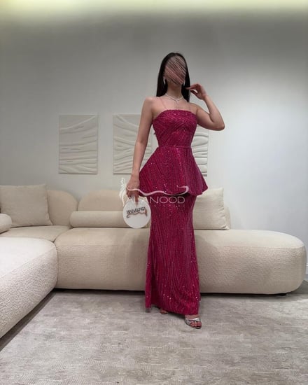 فستان فوشي انيق