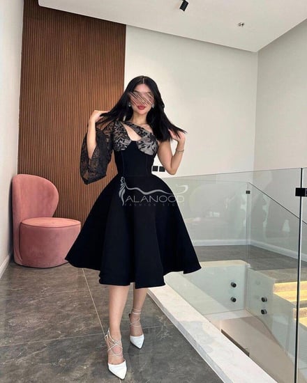 فستان اسود قصير