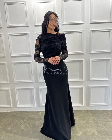 فستان ناعم اسود