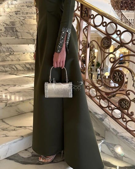 فستان ساتر كلوش زيتي