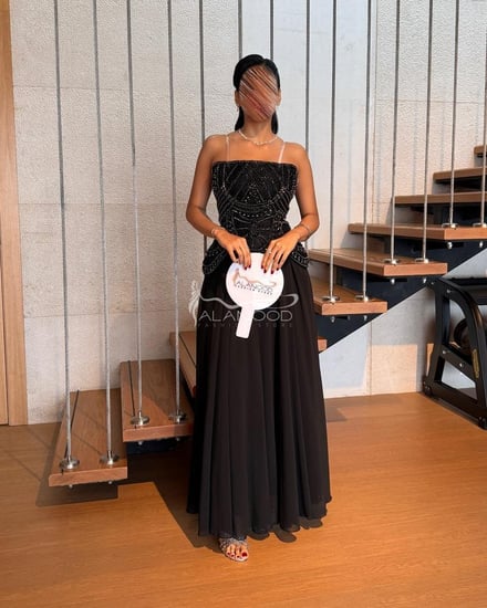 فستان سهرة كرستال فخم وانيق