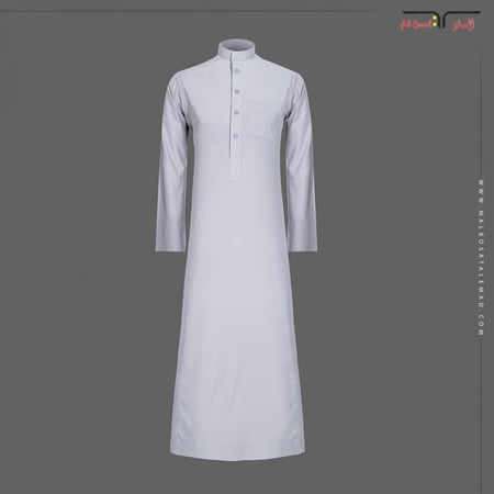 ثوب العماد الرسمي رصاصي سادة من ملبوسات العماد