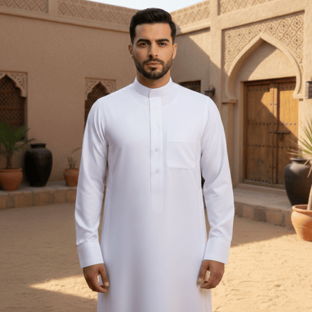ثوب العماد رسمي سكري رقبة سادة كبك من ملبوسات العماد