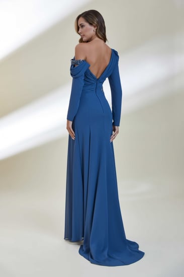 فستان زها - ازرق