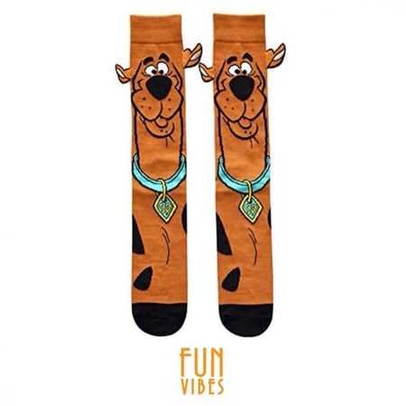 شراب مضحك سكوبي دو باللون البني من جوارب رسوم متحركة طويلة ومضحكة