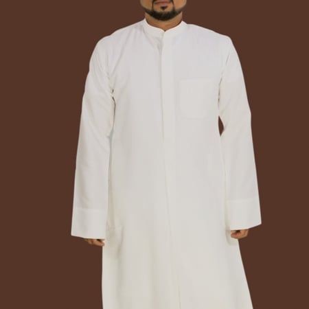 دشداشة كويتي رجالي (سحاب)