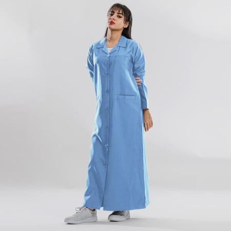 بالطو لباسي سماوي طويل