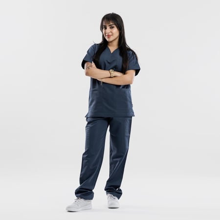 سكراب طبي لون ازرق جنزي شكل اكس