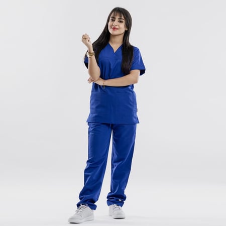 سكراب طبي لون ازرق نيلي شكل اكس