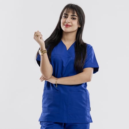 سكراب طبي لون ازرق نيلي شكل اكس