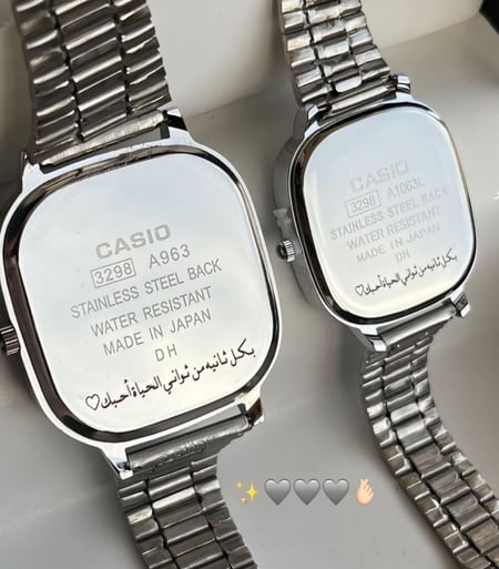 بكج ساعة كاسيو LTP فضي