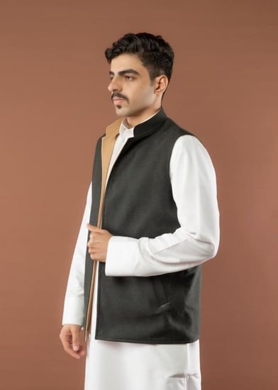 سديري رجالي شتوي دبل فيس(بيج مع اسود)