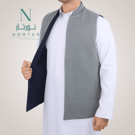 سديري رجالي كحلي مع رمادي