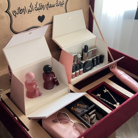 شنطة مكياج متكاملة أصلية لمسة تطريز