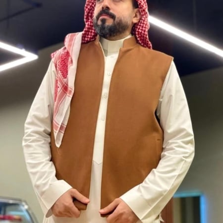 هدايا رجالي سديري دبل فيس لمسة تطريز