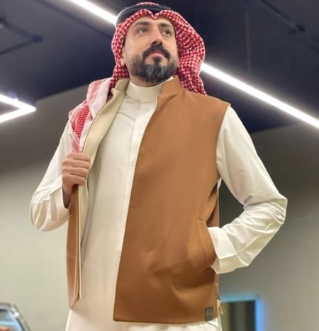 سديري دبل فيس بيج جملي لمسة تطريز