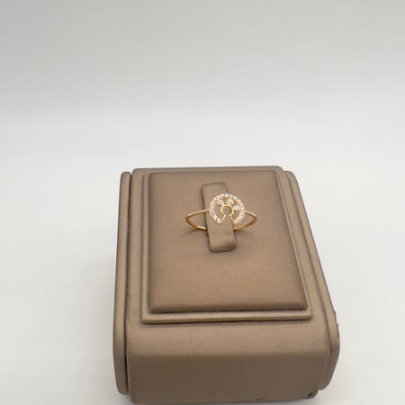 خاتم ذهب عيار 18 الوزن 0.6 جم