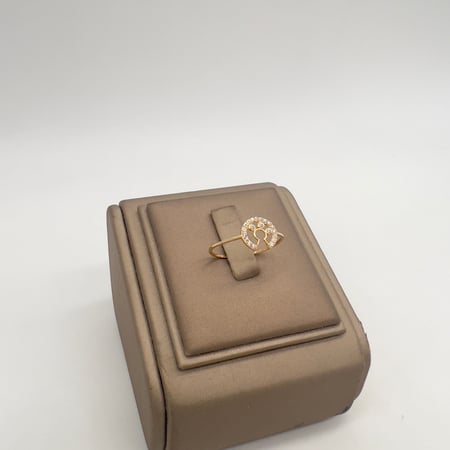 خاتم ذهب عيار 18 الوزن 0.6 جم