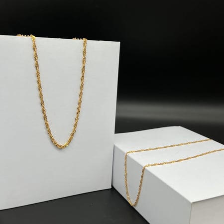 ارقي سلسال ذهب عيار 21 بتصميم فخم وزن 5.63 جرام