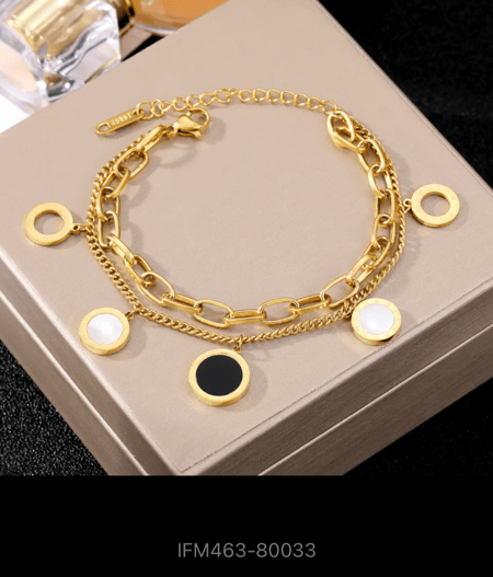 سلسلة سوار للنساء سوار من الفولاذ المقاوم للصدأ تويست الكوبية IFME مجوهرات هدايا