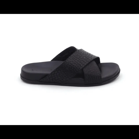 شبشب رجالي 2023موضة شبشب جلدي اصلي جودة عالية الترا الراحة الأزرق الداكن والأسود صنع في تركيا