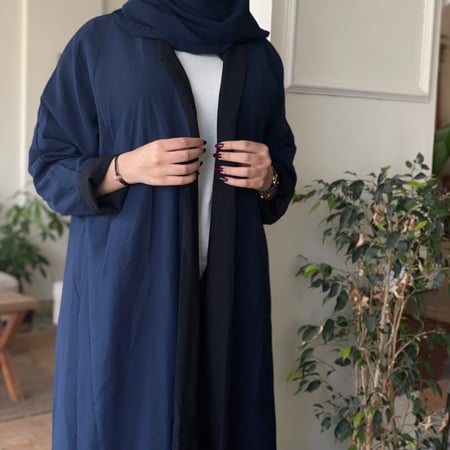 عباية دبل فيس (آسود - كحلي)