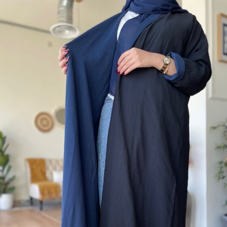 عباية دبل فيس (آسود - كحلي)
