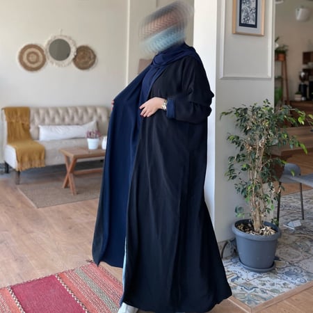 عباية دبل فيس (آسود - كحلي)