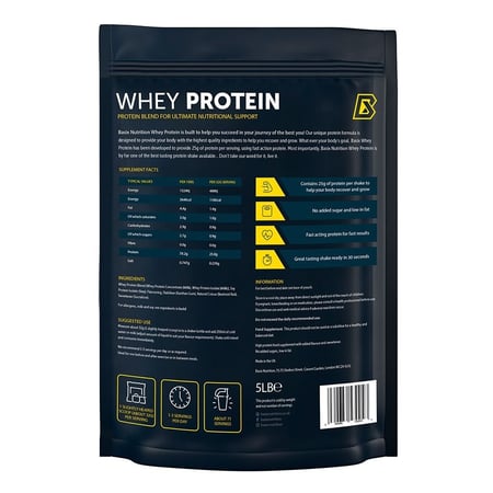 Basix - Muscle Whey Protein - Strawberry Swirl - 5lb بيسيكس واي بروتين 5 باوند بنكهة الفراولة