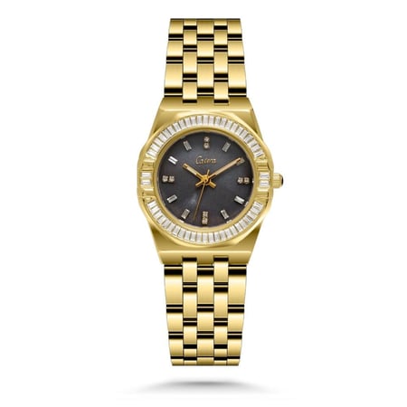 ساعة كاتيرا النسائية المصنوعة من الفولاذ المقاوم للصدأ وعلبة من الفولاذ