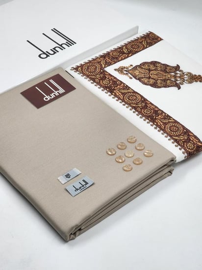 قماش ثوب شتوي مع شال شتوي ماركة دنهل