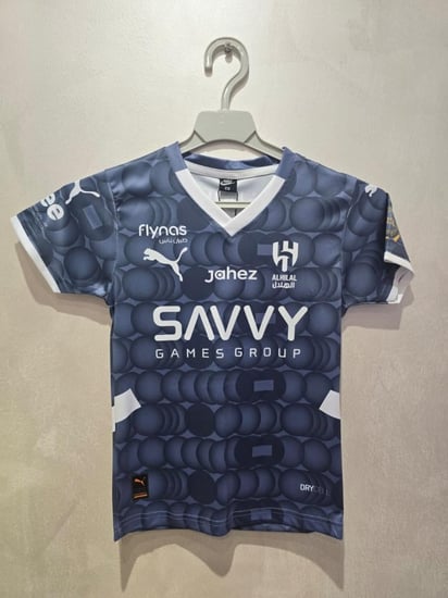 تيشيرت نادي الهلال 2026 رمادي رقم 9 شبابي