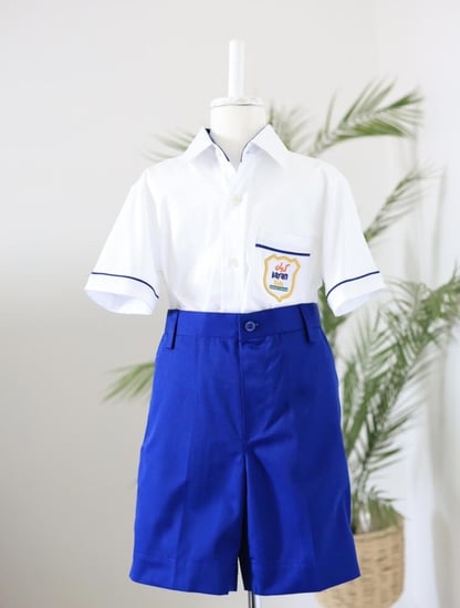 طقم زي رسمي ( شورت- قميص ) اولاد