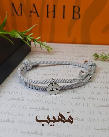 إسوارة خيط الدائرة ( رصاصي )