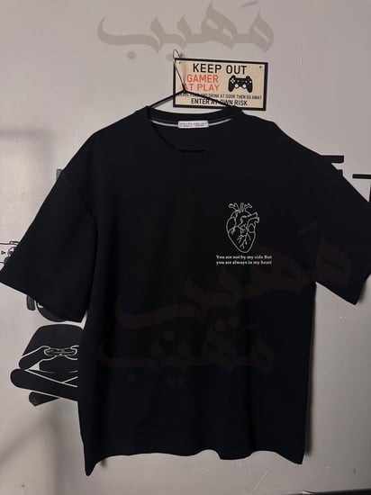 تيشيرت اوفر سايز  ( اسود )