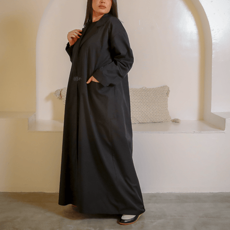 [Jk05] - عباية كتان أسود