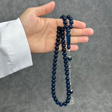 سبحه بكلايت اكوامارين شفاف مع كركوشة