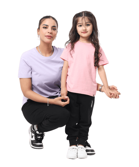 تيشيرت "آدمي" للبنات اطفال كلاسيكي مريح