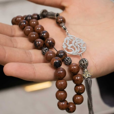 سبحة بالاسم حجر عقيق برازيلي - 3