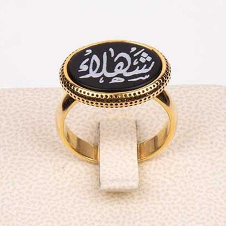 خاتم ملكي بالاسم مع نقش - خواتم فضة خالصة