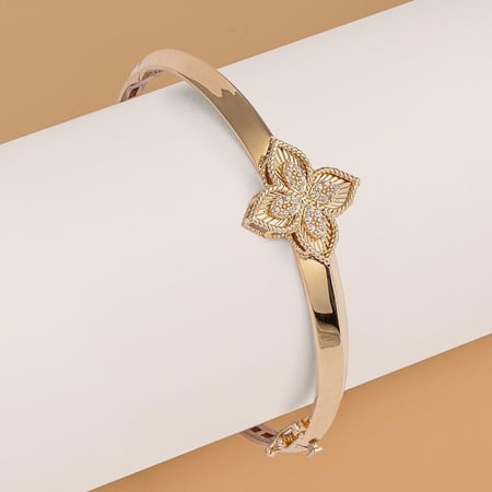 سوارة ذهب عيار 18 فلورا إيطالي متجر تيارا للذهب والمجوهرات