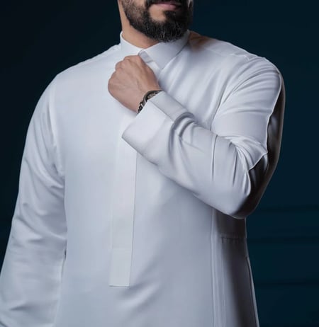 تفصيل ثوب خطوط مايلة سعودي