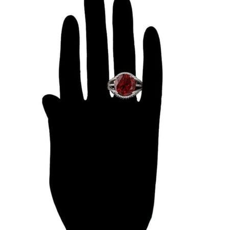 خاتم مرصع بالزركون ومطلي بديل الالماس مقاس ٧