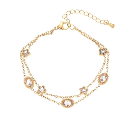 اسوارة مطلية ذهبي مرصعه بالزركون الاصلي