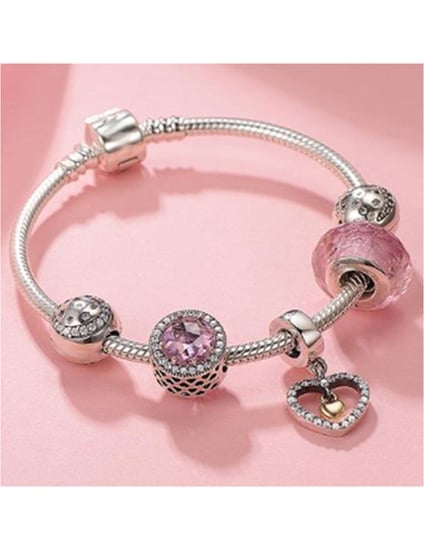 اسوارة الحلقات والقلب الذهبي مقاس16