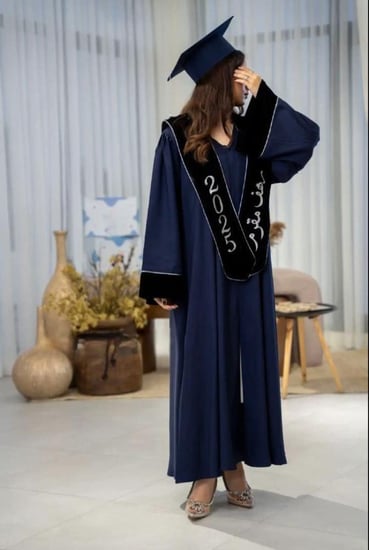 عباية تخرج لون كحلي-متجر فرح