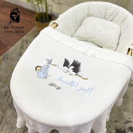 بطانيات مواليد قطنية مطرزه