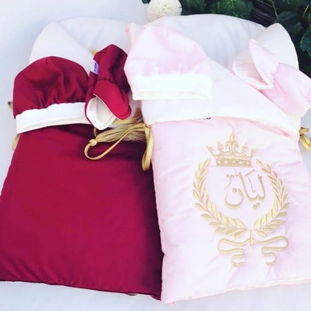 مدس مواليد أطفال تطريز بالاسم