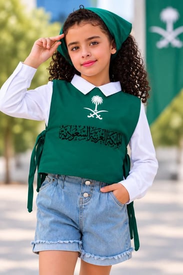 صديرية بناتي اليوم الوطني-متجر فرح