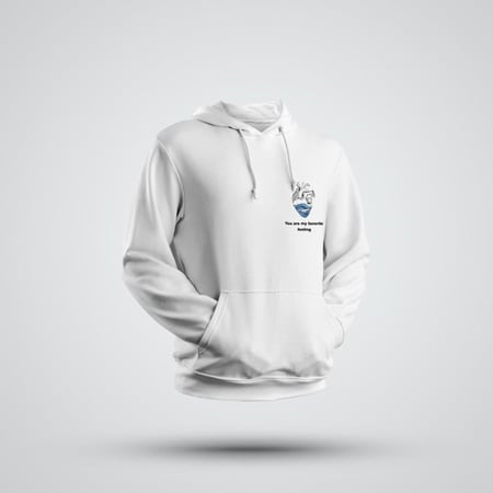 هودي شتوي طباعة صورة حوت داخل قلب أزرق متجر فرح